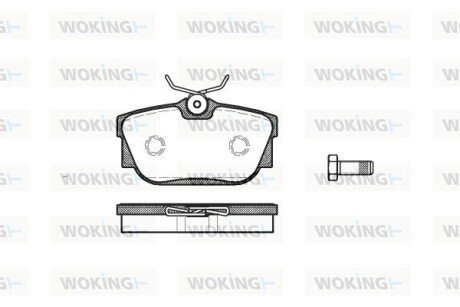 Гальмівні колодки зад. T4 >98 (Girling) WOKING P6673.00