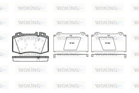 Колодки тормозные P6693.00 WOKING P669300