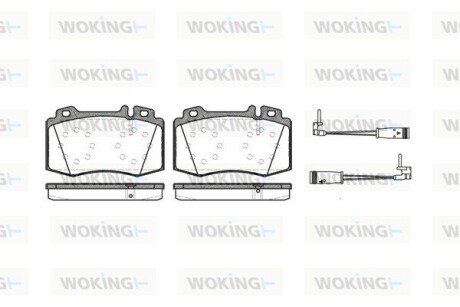 Колодки гальмівні диск. перед. (Remsa) MB C203 E211 S220 ML163 Brembo ver. (P6693.02) WOKING P669302