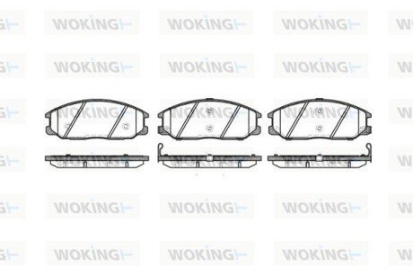 Колодки гальмівні диск. перед. (Remsa) Ssang Yong Rexton I, Action I, Kyron I / Hyundai Santa fe I (P6713.12) WOKING P671312