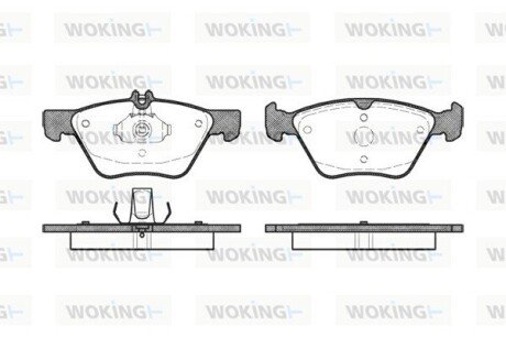 Колодки гальмівні диск. перед. (Remsa) MB E210 E211 (P7013.00) WOKING P701300