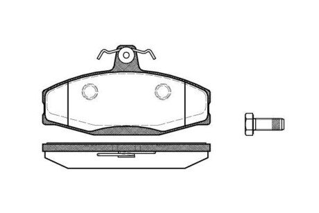 Гальмівні колодки пер. CADDY II /Skoda Felicia 1.3-1.9 94-02 (TRW) WOKING P7203.20