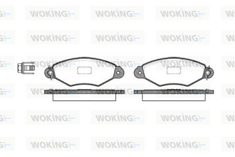 Колодки гальмівні диск. перед. (Remsa) Citroen Xsara, Peugeot 206 206+ (P7433.00) WOKING P743300