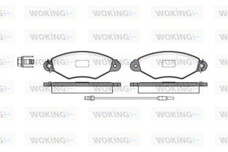 Колодки гальмівні диск. перед. (Remsa) Nissan Kubistar 1.2 03-,Nissan Kubistar 1.2 03-09 (P7433.01) WOKING P743301