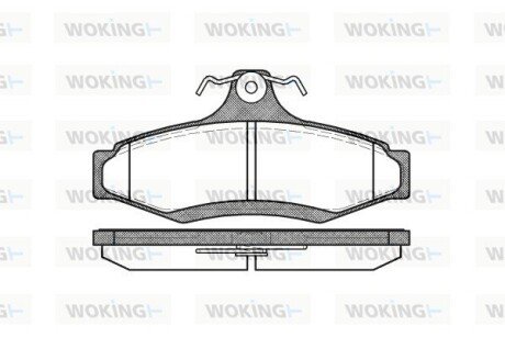 Гальмівні колодки зад. Astra/Leganza/Nubira/Orion/Vectra (96-05) WOKING P7463.10