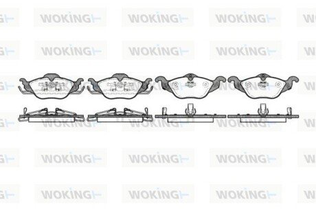 Колодки тормозные WOKING P7843.02