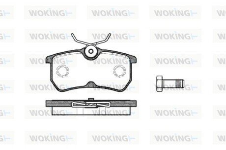 Колодки гальмівні диск. задн. (Remsa) Ford Fiesta 12> / Focus I (P7933.00) WOKING P793300