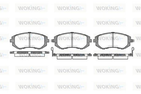 Колодки тормозные P8513.02 WOKING P851302