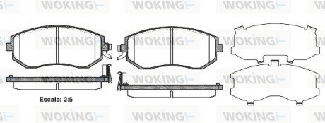 Колодки гальмівні диск. перед. (Remsa) Subaru Forester 08> 13>, Impreza 08> 12>, Legasy 09> 13>, XV 12> (P8513.04) WOKING P851304