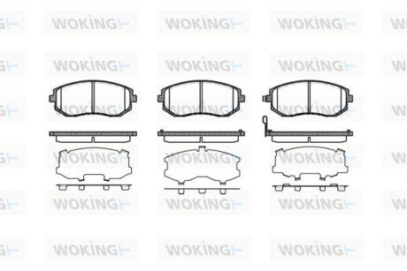 Колодки тормозные P8513.11 WOKING P851311