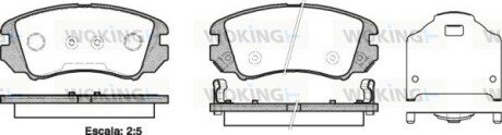 Колодки гальмівні диск. перед. (Remsa) Hyundai Nf v 2.0 05-10,Hyundai Nf v 3.3 05-10 (P8533.22) WOKING P853322