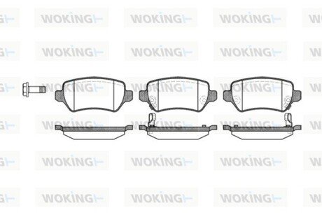 Колодки тормозные WOKING P8573.02