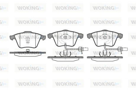 Гальмівні колодки пер. Audi A4/A6/A8 00- WOKING P8643.02