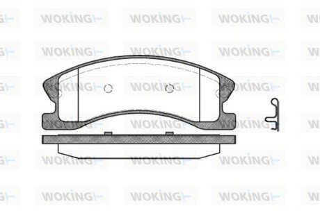 Гальмівні колодки пер. Grand Cherokee 99-05 2.7-4.7 WOKING P8733.02