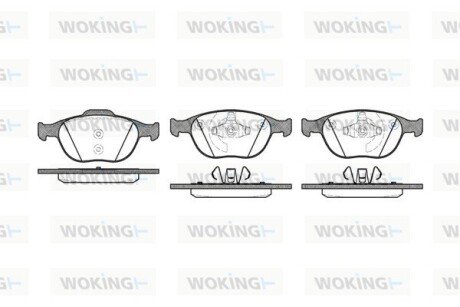 Колодки тормозные P8843.00 WOKING P884300