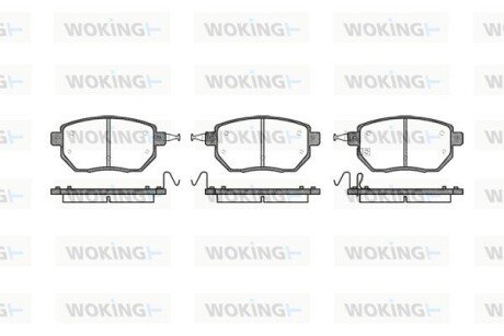 Колодки гальмівні диск. перед. (Remsa) Infiniti Fx 3.5 02-08,Infiniti Fx 4.5 02-08 (P8853.02) WOKING P885302