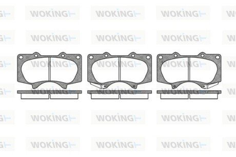 Колодки тормозные P8883.00 WOKING P888300