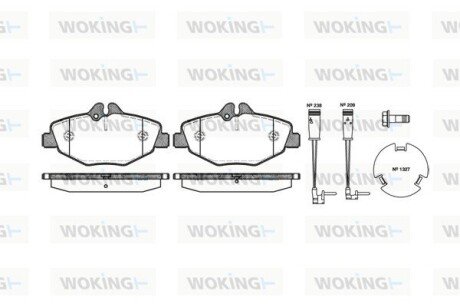 Колодки тормозные P8903.02 WOKING P890302