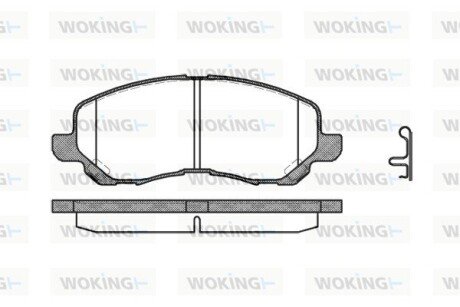 Колодки гальмівні диск. перед. (Remsa) Citroen C4 aircross 2.0 10-,Dodge Caliber 2.0 06- (P9043.12) WOKING P904312