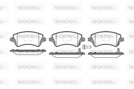 Колодки тормозные P9223.12 WOKING P922312