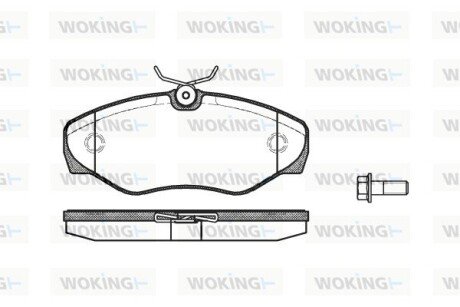 Колодки тормозные P9343.10 WOKING P934310