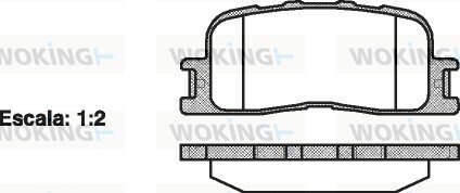 Колодки гальмівні диск. задн. (Remsa) Toyota Camry (V30) (01-06) (P9543.00) WOKING P954300