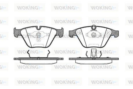 Колодки гальмівні диск. перед. (Remsa) BMW 5e60 7e65 3e90 (P9573.00) WOKING P957300 (фото 1)