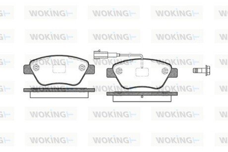 Колодки гальмівні диск. перед. (Remsa) Citroen Nemo 1.4 08-,Citroen Nemo 1.4 09- (P9583.11) WOKING P958311