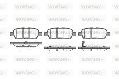 Колодки тормозные WOKING P9763.01