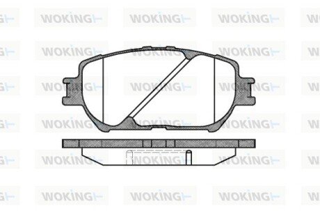 Колодки тормозные P9843.00 WOKING P984300