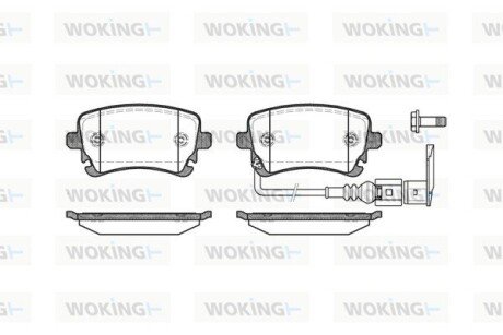 Колодки тормозные P9973.11 WOKING P997311