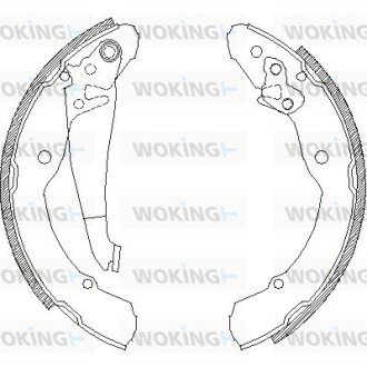 Колодки гальмівні бараб. задн. (Remsa) Skoda Octavia I (99>), Octavia II (04>), Rapid (12>) (Z4082.00) WOKING Z408200