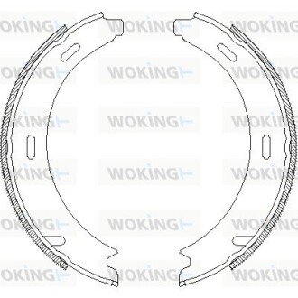 Колодки гальмівні бараб. задн. (Remsa) MB A-class (W169) 1.5i 1.7i (04-12) (Z4093.01) WOKING Z409301 (фото 1)
