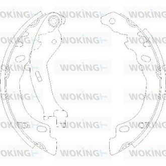 Колодки гальмівні бараб. задн. (Remsa) Fiat 500 07> Panda 03> / Bosch ver. (Z4158.00) WOKING Z415800