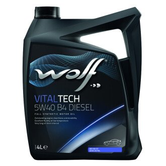 Масло моторное Vitaltech B4 Diesel 5W-40 (4 л) Wolf 8334009