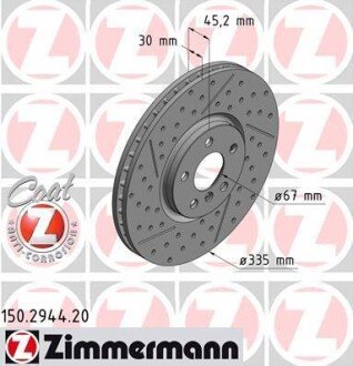 Диск гальмівний ZI ZIMMERMANN 150.2944.20