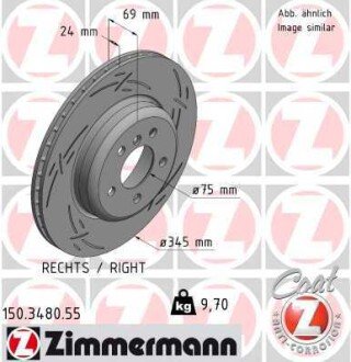 Диск гальмівний ZIMMERMANN 150.3480.55