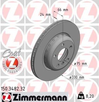 Диск гальмівний ZIMMERMANN 150.3482.32