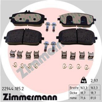 Комплект гальмівних колодок ZIMMERMANN 22944.185.2