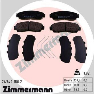 Комплект гальмівних колодок ZIMMERMANN 24342.180.2