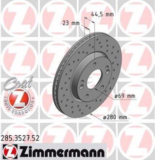 Диск гальмівний ZI ZIMMERMANN 285.3527.52