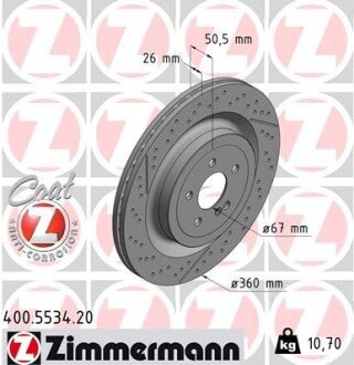 Диск гальмівний ZI ZIMMERMANN 400.5534.20