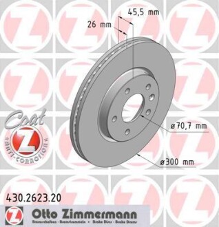 Диск гальмівний ZIMMERMANN 430.2623.20