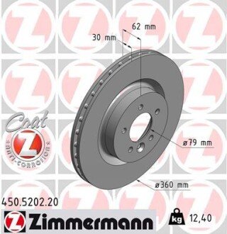 Диск гальмівний ZIMMERMANN 450.5202.20