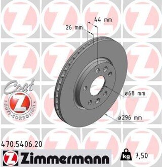 Диск гальмівний ZIMMERMANN 470.5406.20